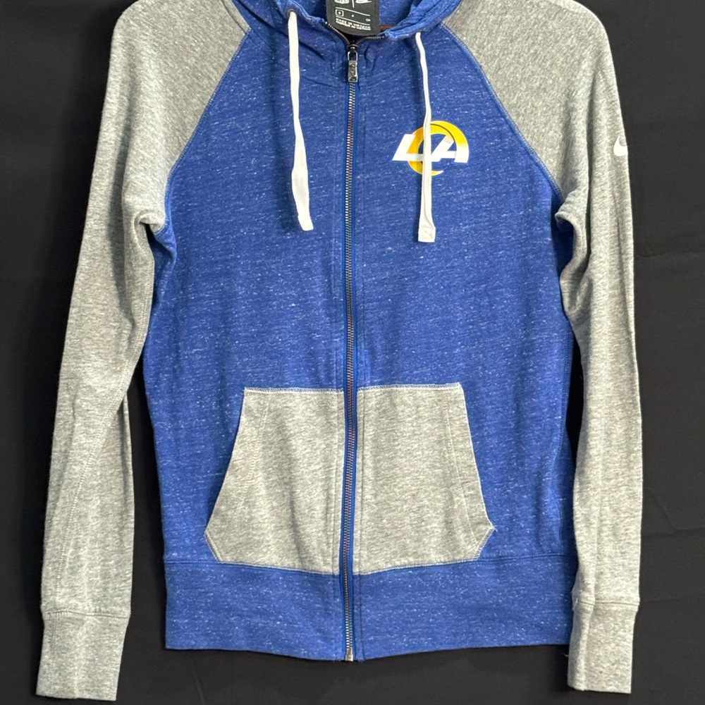 Nike NFL LA Blue and Gray Zip-Up Women’s Small‎ Sportswear Gameday Attire